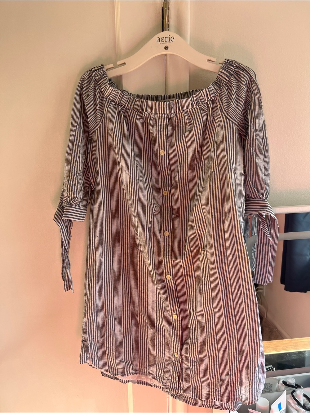 Made well off the shoulders dress